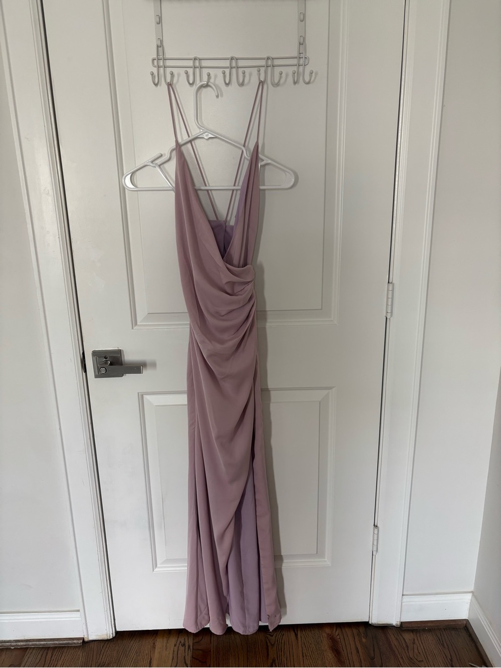 superdown Mauve Draped Spaghetti Strap Maxi Dress